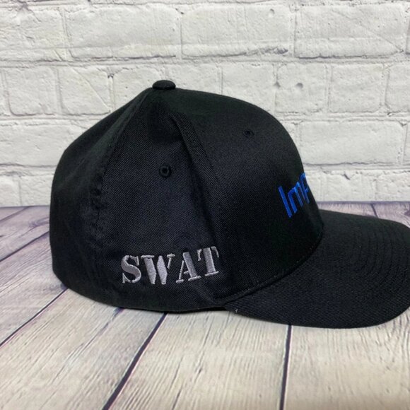 Oilfield Hat Cap Flex Fit L/XL Black Imperial Oil SWAT Embroidered Logo - Picture 4 of 7